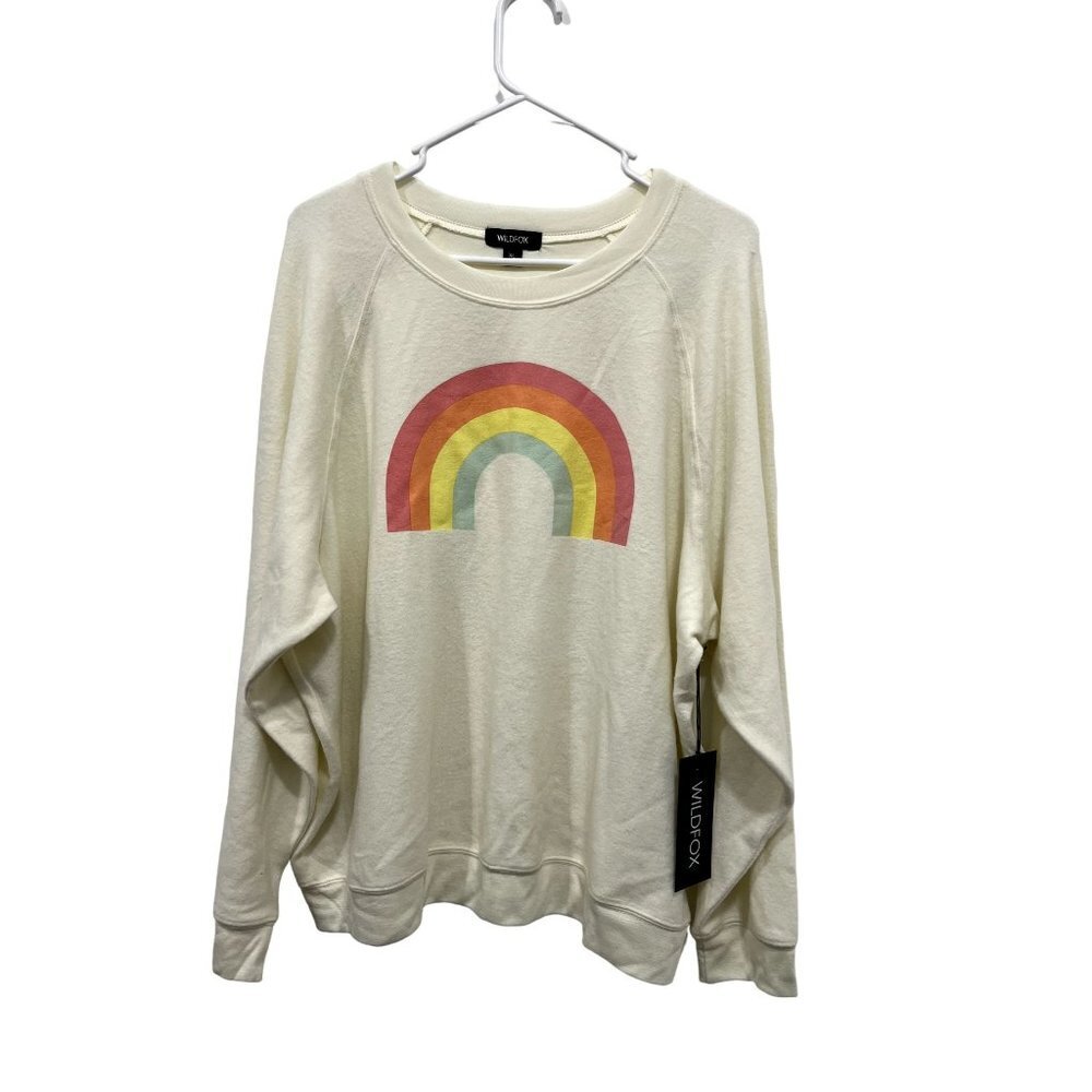 NEW Wildfox Rainbow, After the Rain Sweatshirt. Super soft & Comf7​​